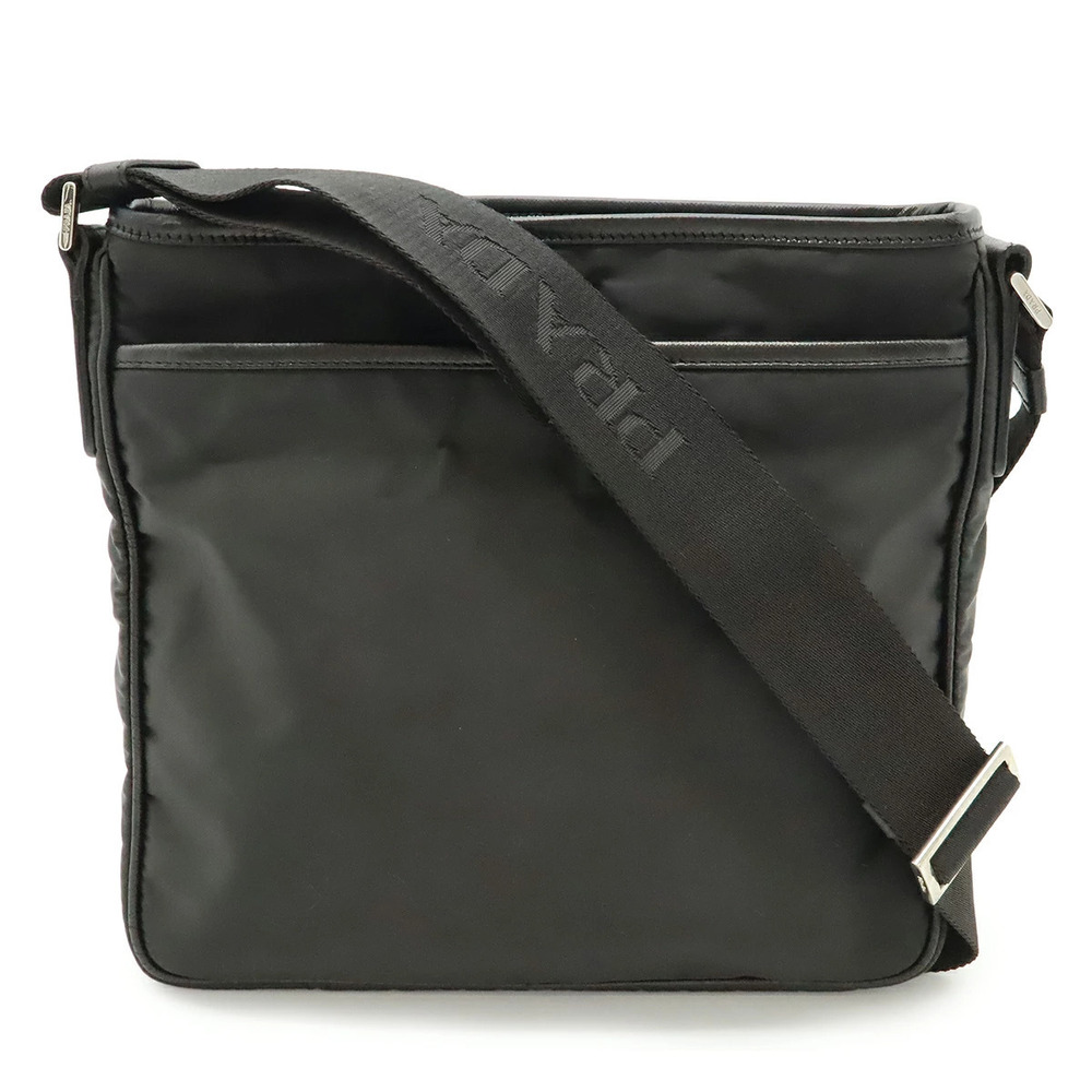 Prada jacquard Crossbody Bag leather NERO black